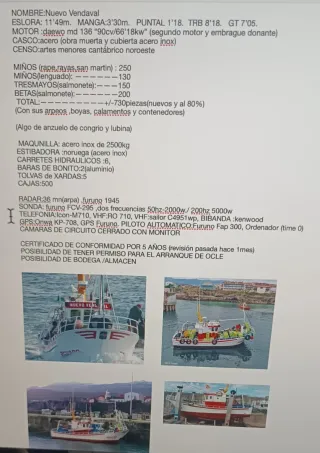 Motor de barco pesca