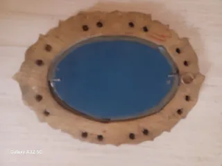 Espejo de teca hecho a mano