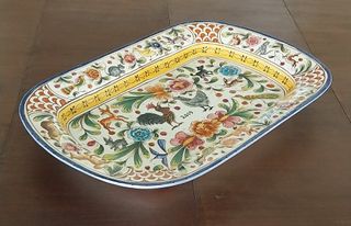 Travessa Cerâmica Portuguesa Grande Decorada