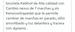 Bicicleta Kalkhoff Urbana Plata