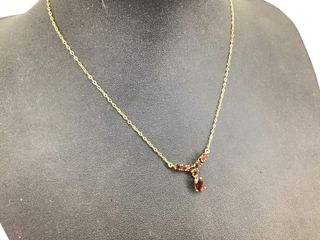 collar oro 18k con piedra 21cm