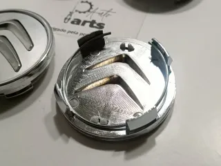 4 Centros de Roda Citroen 60mm Metálico