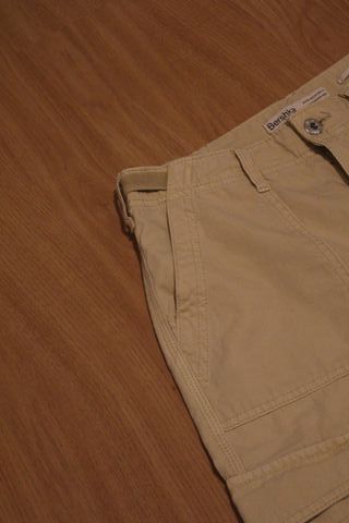 Pantalón cargo baggy Bershka Y2K beige