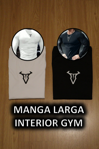 2 Camisetas Manga Larga Interior Gym
