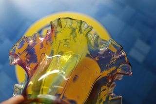 Antigua lámpara de araña en cristal de Murano. 3 brazos.