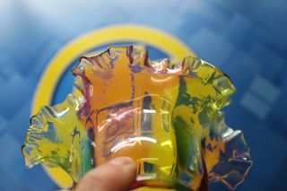 Antigua lámpara de araña en cristal de Murano. 3 brazos.