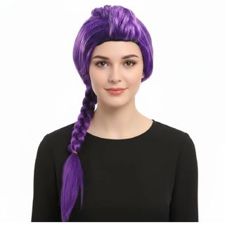 Peluca Morada con Trenza Rumi K-pop Talla Única