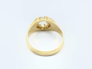 anillo oro 18k con piedra con diamante