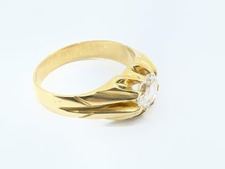 anillo oro 18k con piedra con diamante