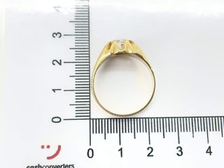 anillo oro 18k con piedra con diamante