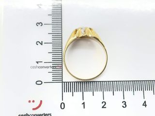 anillo oro 18k con piedra con diamante