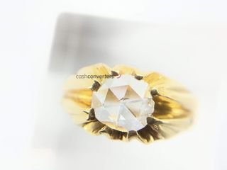 anillo oro 18k con piedra con diamante