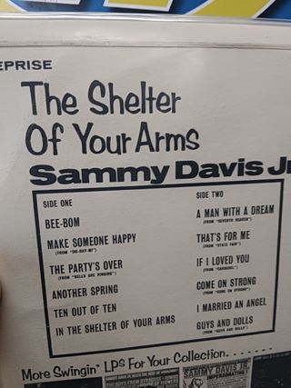 Disco Lp, vinilo,  Sammy Davis Jr. – The Shelter Of Your Arms, 1967, UK