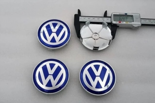 TAPAS DE CENTRO DE RUEDA VOLKSWAGEN 68MM AZUL