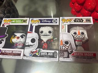 3 Funkos Pop! Navidad DC Disney Star Wars