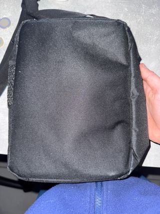 Borsello con stampa scacchiera e corona