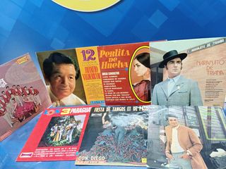 7 discos Lp, vinilos, JUANITO VALDERRAMA, NARANJITO DE TRIANA y mas