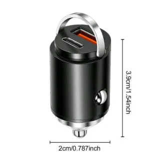 Carregador Rápido USB-C PD 100W para Carro