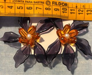 Pendientes bisutería dorados y verde azulado