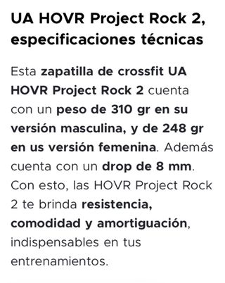 Under Armour Project Rock 2 Ed. Limitada