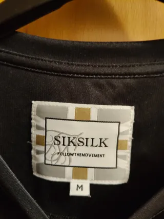 Camiseta SikSilk degradado negro/blanco