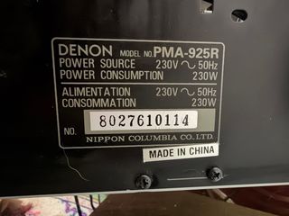 Amplificador Denon PMA-925R Negro