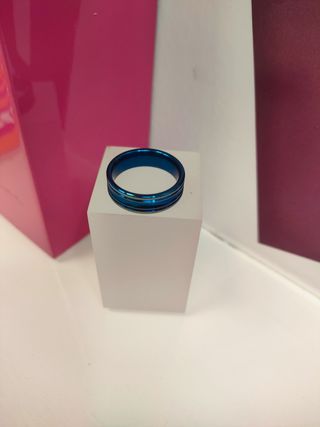 Anillo acero azul T15