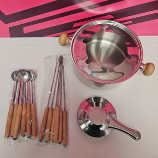 Hogar cocina Fuente para chocolate Fondue 23 piezas