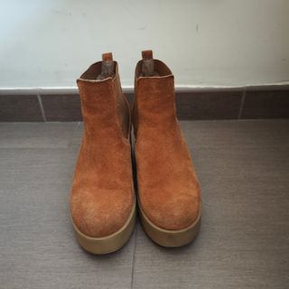 Botines Strover Cuero Forrada Naranja Talla 38