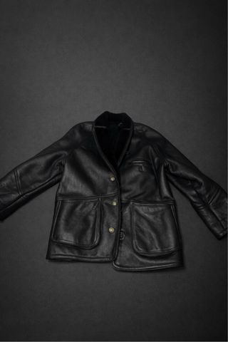 Montone in pelle SHOWA nero