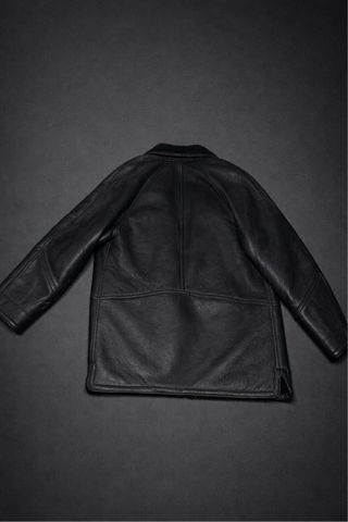 Montone in pelle SHOWA nero