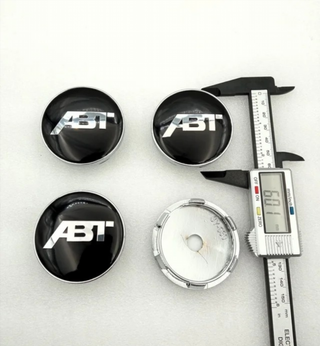 4 CENTROS DE RUEDA ABT 60mm NEGRO