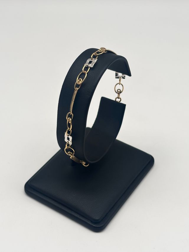 V364 PULSERA ORO COMBINADO