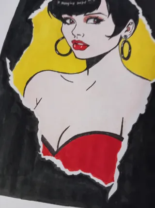 Ilustración Pop Art Hecha a Mano