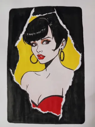 Ilustración Pop Art Hecha a Mano