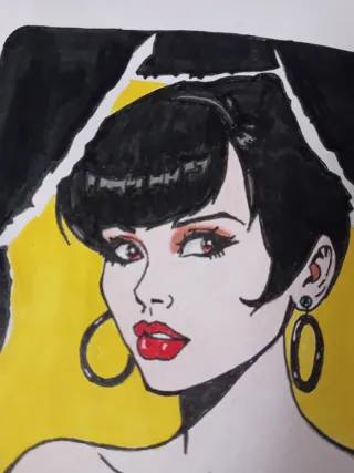 Ilustración Pop Art Hecha a Mano