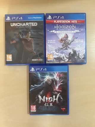 3 Juegos PS4: Uncharted, Horizon, Nioh