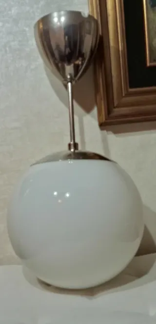 Lámpara colgante cristal y metal