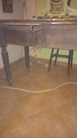 Mesa redonda madera abatible 150 años