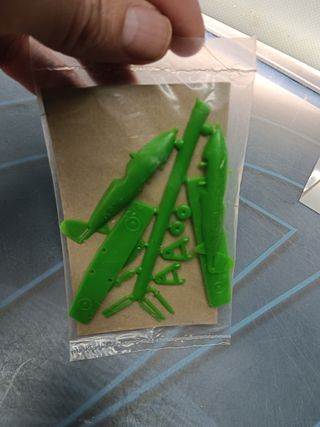 Avion de plástico, nuevo, Pvc, kiosko, quiosco, años 70, Bi-plano K375