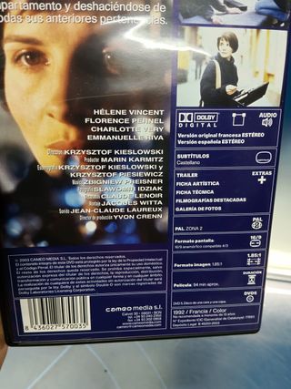 Películas DvD Tres colores (azul, blanco y rojo) [DVD]