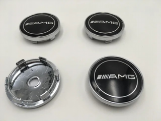 4 CENTROS DE RUEDA MERCEDES AMG NEGRO 60MM