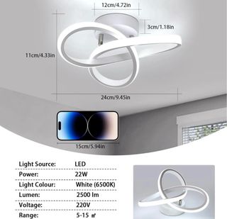 Lampada Soffitto LED Moderna Comely