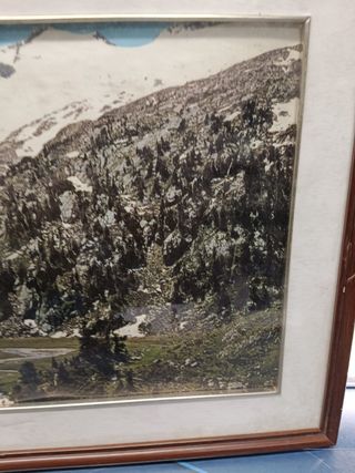 Cuadro , fotografía enmarcada Cascada de aigualluts y glaciar ( benasque) 33x41 cm