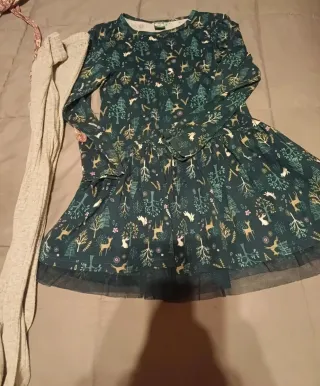 Vestido infantil  talla 6 / 8 y leotardos