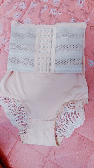 Faja reductora beige talla S, comprada en Amazon