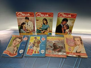 7 novelas PULP diferentes colección CELIA y mas