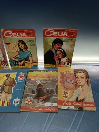 7 novelas PULP diferentes colección CELIA y mas