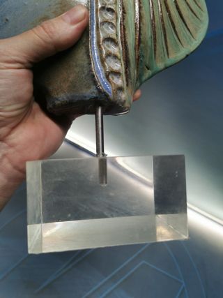 Figura decorativa, ceramica, 45x18 cm.