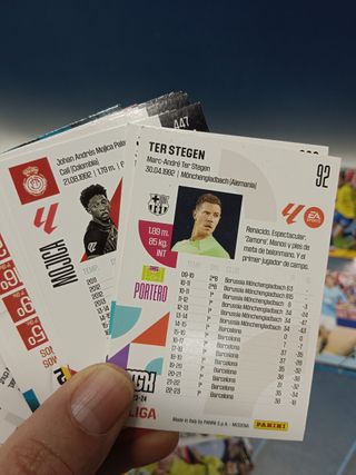 mas de 150 cromos, cartas , trading cards, panini , liga 2023/25 MGK